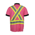 Reflective Polo Shirt High Visibility 100% Polyester Safety Traffic Clothing